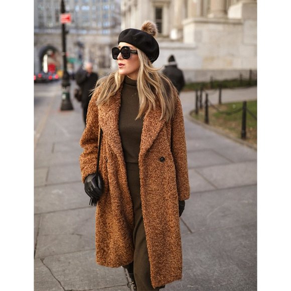 Halogen Jackets & Blazers - NWT Halogen Double Breasted Shearling Teddy Coat